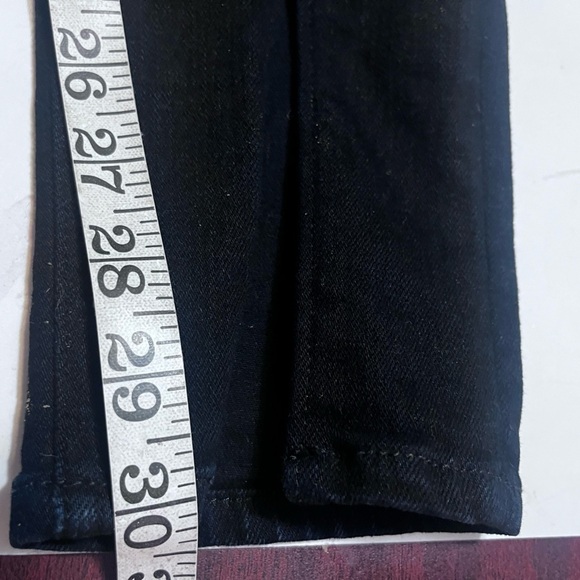 Rag & Bone Maddie Sz 28 Black High Rise Denim Cigarette Front Slip Bottom Jeans - Picture 6 of 11